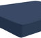 PiccoCasa Spannbettlaken Matratzenschutz Betttuch Matratzenschoner 100% 5 Seiten TPU wasserdicht Gebürstete Mikrofaser Matratzenschutz-Hülle Marineblau 100x200-120x200cm+25cm