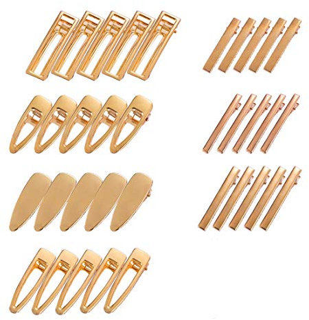 FineInno 35 Pcs Moule en Résine Pinces à Cheveux DIY Artisanat Fabrication Barrettes Accessoires pour Moules en Silicone épingles à Cheveux Bricolage
