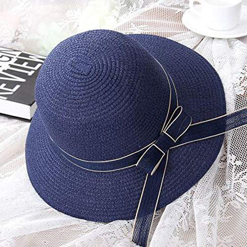 Sonnenhut Strohhut Hut Damen Frauen Mode Bowknot Handmade Folding Kremme Strohhut Weibliche Strandhut Sonnenhut
