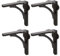 Hammer and Tongs - Curved Iron Shelf Bracket - D100mm - Black - Pack of 4