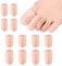 12Pcs 3 Sizes Gel Toe Protectors Breathable, Blister Toe Caps with Holes, Reusable Toe Covers Women Men for Hammer Toes, Toe Guards for Feet, Missing or Ingrown Toenails (Complexion)