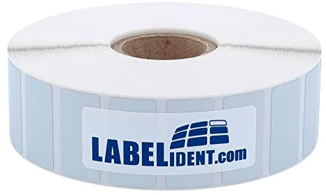 Thermotransfer Etiketten silber - 25,4 x 12,7 mm - 3.000 Polyester PET Etiketten für Typenschilder, 25 mm Kern, selbstklebend auf Rolle