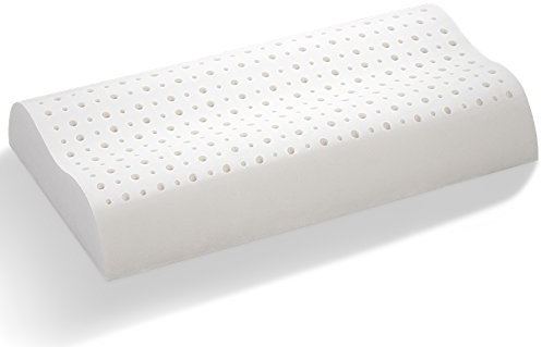 Letti Moderni Nackenkissen Kopfkissen - Orthopädisches Ergonomisches Kissen - Anatomic Naturlatex - 38x80 cm - Höhe 12 cm - Komfortables Kopfkissen für Gesunden Schlaf