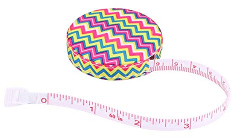 150 cm Maßband,1 Stück Präzise Maßband Tapeline Körper Fitness Messkörper Messung,Schneidermaßband Einziehbar Maßband Weich rollmaßband Klein Maßband Flexible Messband Schneider Measuring(Welligkeit)