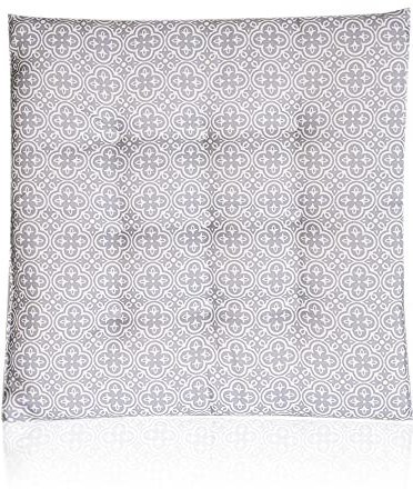 diMio 4er Pack Stuhlkissen 40x40 - Moderne Sitzkissen (4 Kissen, Orient Grau)