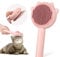 Baytion Self Cleaning Slicker Pet Brush for Short or Long Haired Cats, Dogs, Puppy, Kitten - Removes Loose Undercoat, Mats, Tangled Hair and Shed Fur