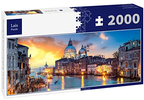 Lais Puzzle Venedig bei Sonnenuntergang, Panorama 2000 Teile Panorama