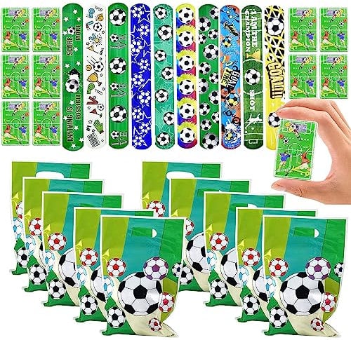 30 Stück Fußball Mitgebsel Kindergeburtstag Junge Fussball Deko Geburtstag Kinder Flipper Fußball Spiele Fußball Slap Armbänder Fußball Geschenktüte Fußball Tütenfüller Mitgebsel Gastgeschenk Party