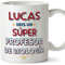 MUGFFINS Tazas Personalizadas para PROFESOR DE BIOLOGÍA hombre - En Español - Eres Súper - 11 oz / 330 ml - Regalo Personalizable original y divertido