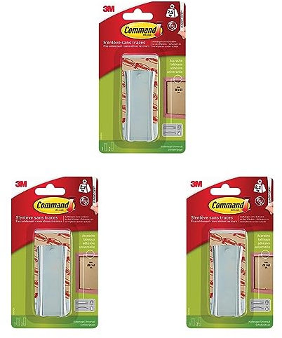 Command Accroches Cadres à Tête Clou avec Languettes Larges, 2 Languettes Larges, 2,2 kg (Lot de 3)