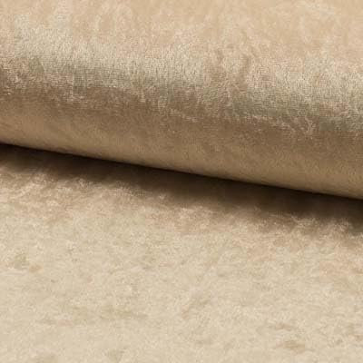 Pannesamt Meterware | 1 Meter | 26 Farben | Brilliant Samt | 145 cm breit | Stoff | Velour (Beige)