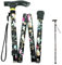 Unisex Faltbar Gehstock Klappbar,Gehstock Damen Faltbar Gehstock Elegant Gehstock Klappbar Blume Gemustert Aluminium Einstellbar Spazierstock Leicht Tragbar Reise Wanderstock für Altere Behinderte