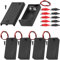 MKBKLLJY 5Pcs 9v Battery Holder Base Box 9 Volt Battery Case Connector 9v Black Battery Holder with ON/Off Switch Cover Lead Wires Alligator Clips and Mounting Screws for DIY Toys and DC Equipment