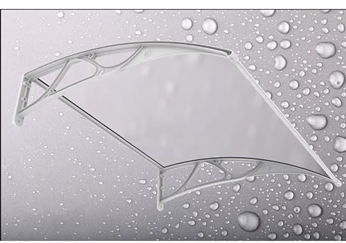 Auvent De Porte D'entrée Extérieur, Auvent De Porte D'entrée En Aluminium, Auvent De Fenêtre, Panneau Solide Extérieur En Polycarbonate, Auvent De Porte Insonorisé (60x110cm/24x43in)