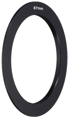 PATIKIL 67mm Lens Adapter Ring, 1 Pcs Metal Camera Lens Adapter for P Series Filter DSLR Camera Lenses Accessories, Black