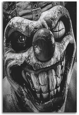 TESUXYEHH Clown-Poster, dekoratives Gemälde, Leinwand, Wandposter und Kunstdruck, moderne Familienschlafzimmer-Dekoration, Poster, 50 x 75 cm