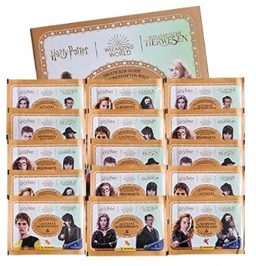 Panini Harry Potter Sticker Guide 2 “Die Häuser von Hogwarts“ Sticker – 1x Stickeralbum + 15x Stickertüten (Deutsche Version)