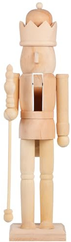 IMIKEYA Marionettenkönig Soldat Nussknacker Aus Holz Unvollendete Nussknackerfigur Aus Holz Figur Aus Soldat Figur DIY Unbemalter DIY