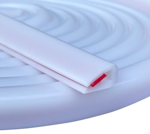 Perfil de Protección de Bordes en Forma de U 3mm x 3 Metros Perfil de Goma Perfil de Protector Profesional EPDM (3 Metros, 1.6MM)