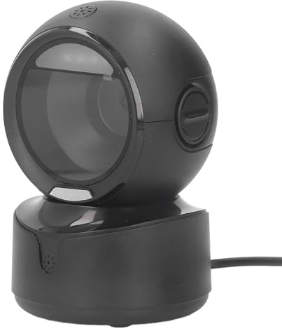 Scanner di Codici a Barre Desktop QR 1D 2D, Lettore di Codici a Barre Omnidirezionale Automatico, Scanner di Codici Cablato USB Senza Mani per Magazzino, Supermercato, Negozio Al