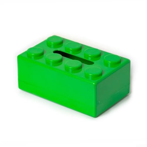 Creative Building Block Taschentuchbox für Badezimmer und Desktop Aufbewahrungslösung für Taschentücher (grün)