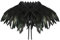 Federkragen Schwarz, Gothic Kostüm, Feder Cape, Federumhang Damen, Federschal Umhang, Feder Achselzucken, Raben Kostüm für Halloween Fasching Karneval Cosplay Maskerade