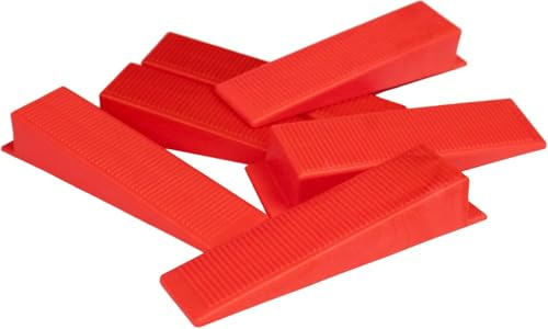 TekTools Plastic Tile Levelling Wedges - Reusable Tile Leveler Wedges for Floor Tiles and Wall Tiles, Tile Laying Aid Wedges, Ceramic Tile and Stone Installation - Set of 1000