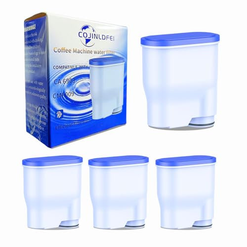 COJINLDFEI Coffee Machine Filters Compatible with Philips AquaClean Filter 3200/4300/1200/5400-CA6903/10/00/01/22/47 (4-Pack)