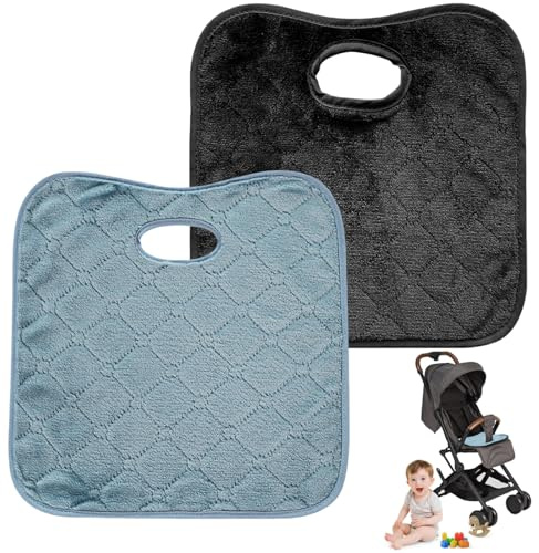 Car Seat Protector for Travel Potty Training - 2pcs Reusable Absorbent Pad | Flannel Top, Super Absorbent Core, Non-Slip Bottom, Machine Washable, Fits Car Seats/Strollers/High Chairs