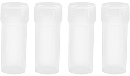 Sirxlevcy 200 Pcs 5Ml Plastic Potable Mini Clear Storage Case Vial Storage Container