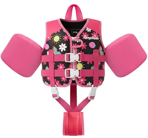 Gogokids Kinder Schwimmweste Schwimmärmel, Kleinkind Jacken-Stil Schwimm-Auftrieb Schwimmhilfe mit Verstellbaren Gurten Kinder Schwimmweste für 2-6 Jahre / 14-30 KG