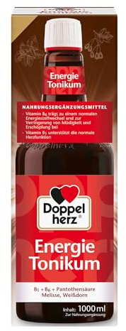 Doppelherz Energie Tonikum - Mit B-Vitaminen, Extrakte aus Weißdornfrüchten, Melissenblätter sowie Konzentrat aus Rotwein - 1000 ml