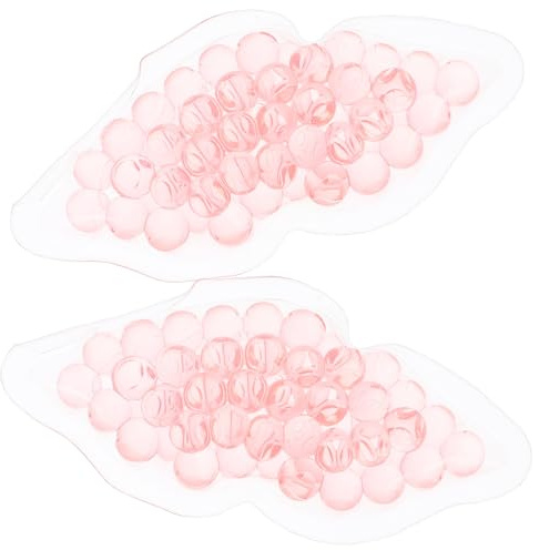 AUTSUPPL 2 Stück Lippenpads aus Tpu mit Wärme und Kältefunktion 8cm Lippenförmige Gelkompressen zur Linderung von Lippenmüdigkeit und Rissen Wiederverwendbar für Zuhause und Schule