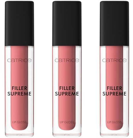Catrice Filler Supreme Lip Gloss, Nr. 030, Pink, feuchtigkeitsspendend, volumengebend, vergrößernd, glänzend, vegan, ölfrei, ohne Konservierungsstoffe, ohne Parabene, 3er Pack (3x3.2ml)