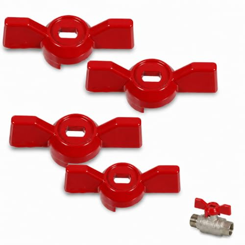 OUNONA 4 Stück Ersatzgriff für Kugelhahn Wasserabsperrgriff für Außenhahn Gartenhahn Reparatur Ersatz 6 x 10 mm
