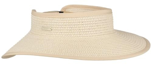 Seeberger Wide Brim Visor Sonnenvisor Damenvisor Strohvisor Damen - mit Schirm, Einfass Frühling-Sommer Sommer