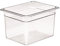 Cambro 28CW135 Camwear - Pentola per Alimenti, in plastica, 1/2, profondità 20,3 cm, in policarbonato, Trasparente, NSF, 6 unità