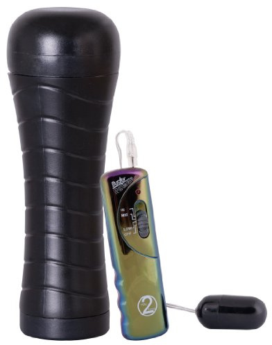 You2Toys Pussy to go Vibration - stimulierender Masturbator für Männer, mit innenliegender Reiz-Struktur, 3 Vibrationsmodi, schwarz/hautfarben hell
