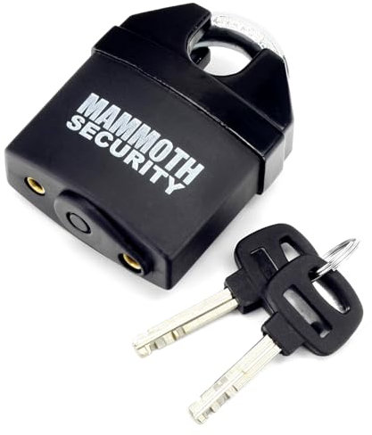 Mammoth Closed Shackle Padlock Hardened Steel Pin 62mm Body Motorcycle Garage Shed Gate Lock