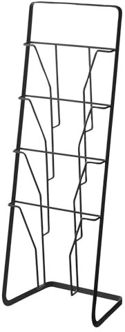 Yamazaki Tower Zeitschriftenständer, Stahl, Schwarz, One Size