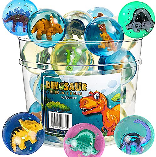 German Trendseller® - 6 x Große Dinosaurier Springbälle - Mix ★ NEU ★ ┃ ++ Gratis Dino In jedem Ball ++ ┃ Kindergeburtstags Mix ┃ SUPER Sprungkraft ┃ 6 Stück