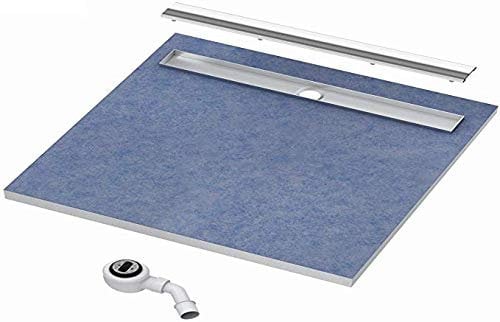 Sellon24® Duschelement Duschboard 90x90 befliesbar wasserdicht komplett einbaufertig + Siphon Gefälleplatte zu befliesen Base