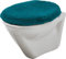 Erwin Müller WC-Deckelbezug Athen Petrol Größe 47x50 cm - weich und flauschig, trocknergeeignet