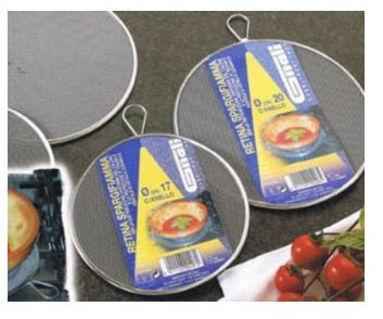 GNALI - RETINA SPARGIFIAMMA CON ANELLO - DIAMETRO 20 cm - PER LA DISTRIBUZIONE UNIFORME DEL CALORE E LA PROTEZIONE DEI TEGAMI E PENTOLE DI VETROCERAMICA