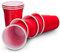 Disposable Party Cups, 16 oz, Ruby Apple Red, Pack of 50