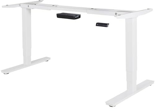 Wohnling elektrischer Schreibtisch, höhenverstellbares Tischgestell mit Dual-Motor + Memory Funktion, höhenverstellbar von 63-128 cm