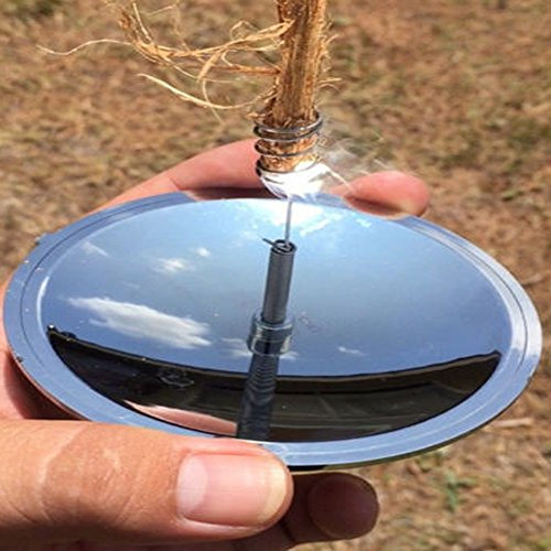 Hpybest Encendedor Solar para Exteriores, para Camping, Supervivencia, Resistente al Agua y al Viento, para Uso al Aire Libre, Accesorios de Emergencia