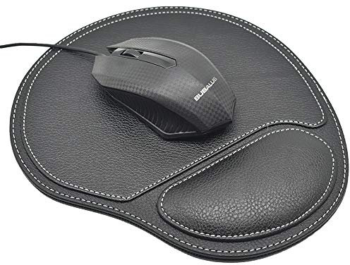SANQIANWAN Tapis de souris en cuir avec repose-poignet pour base antidérapante pour ordinateur portable