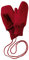 Disana WALK-HANDSCHUHE Baby & Kinder - 100% Bio-Merino, Wollwalk – wetterfest & super warm - unisex in 3 Größen - nachhaltig & fair – mit Strickkordel verbunden - made in Germany | Bordeaux Gr. 1
