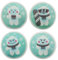 Handwärmer Taschenwärmer Sets wiederverwendbar, Wärmepad für kalte Tage und für unterwegs, Wärmeknickkissen mit tollen Motiven (4er-Set Cute Yetis)